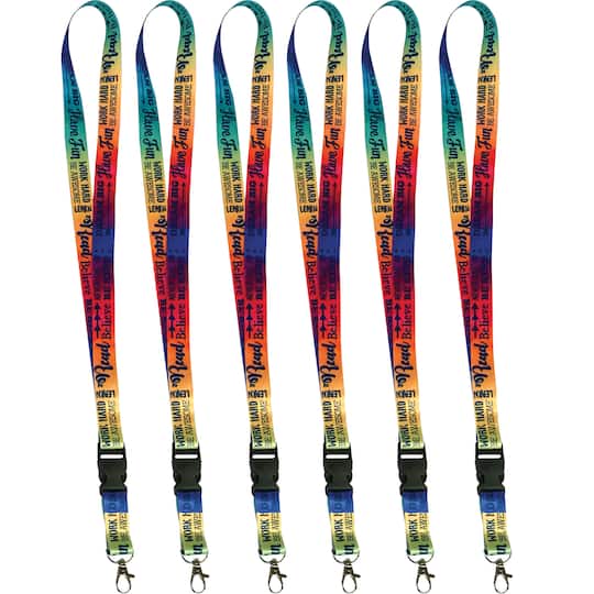 Teacher Created Resources Positive Saying Watercolor Lanyard, 6ct.